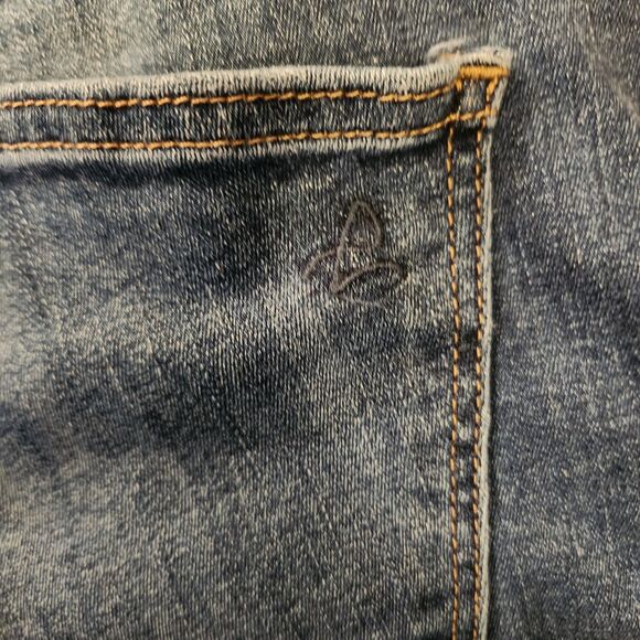 DL1961 Mara Straight Mid-Rise Instasculpt Distressed Ankle Jeans, Indigo, Sz 29 - Picture 5 of 8